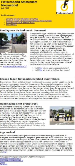 nieuwsbrief juli 2019